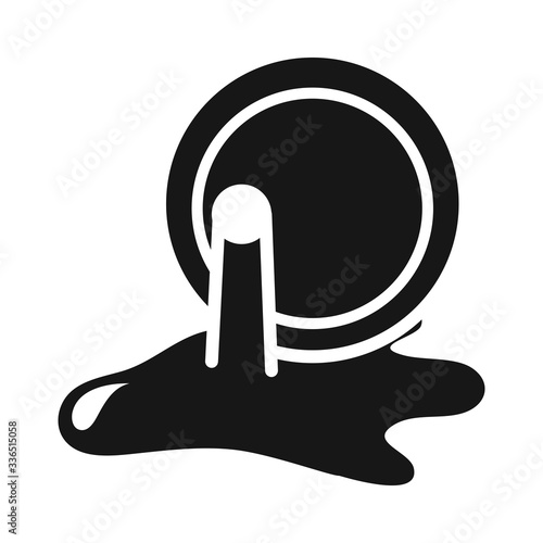 petroleum spill barrel production trade crisis economy, oil price crash silhouette style icon