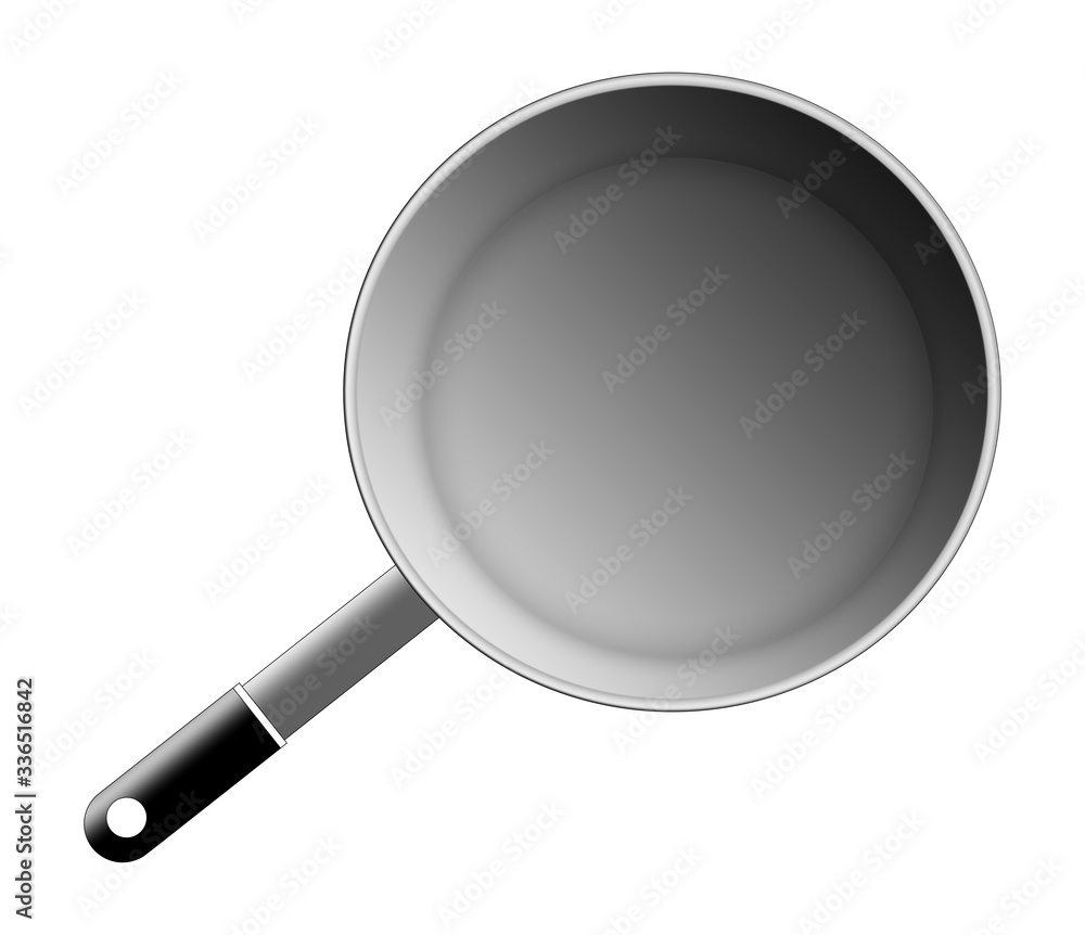 Omelet frying pan with handle - Illustration Omelet frying pan with handle - Illustration