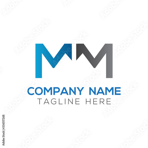 Initial MM letter Logo Design vector Template. Abstract Letter MM logo Design