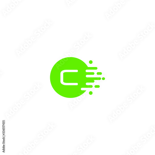molecule initial Letter C Logo design