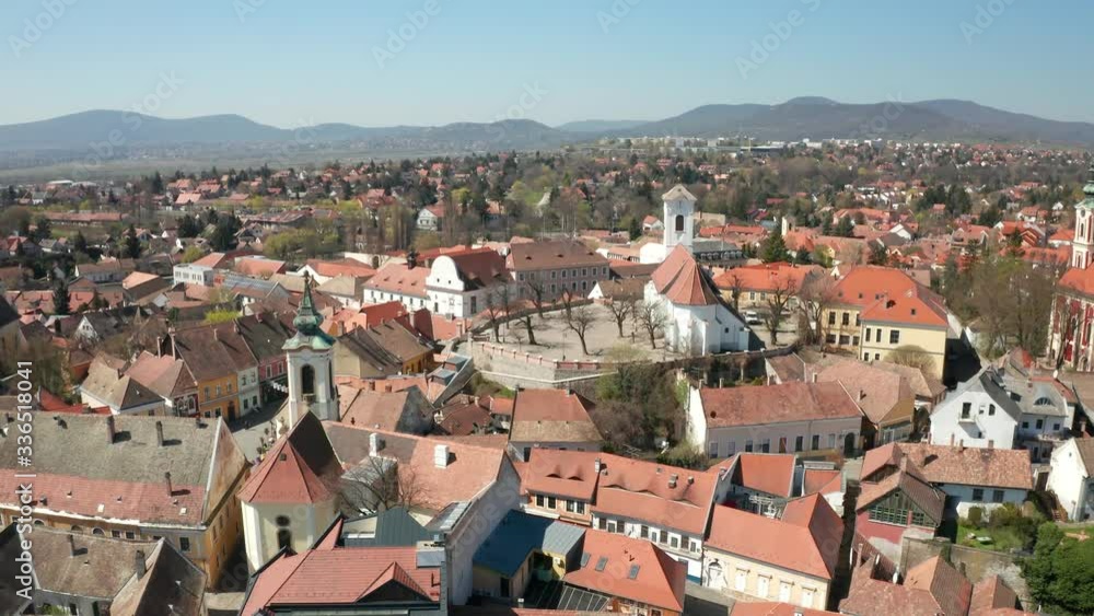 Szentendre, empty tourist destination Hungary. It is normally full of tourists and bazaars. Global travel industry, tourism stopped in Europe. Szentendre, empty tourist destination Hungary. It is normally full of tourists and bazaars. Global travel industry, tourism stopped in Europe.