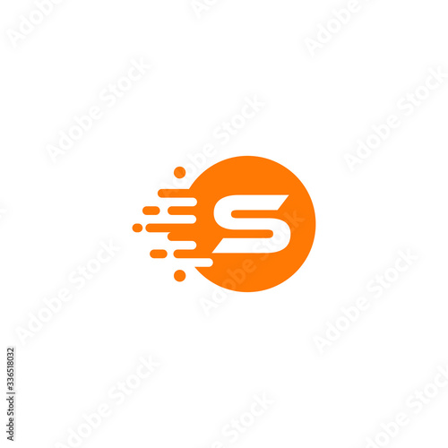 molecule initial Letter S Logo design © maretaarining