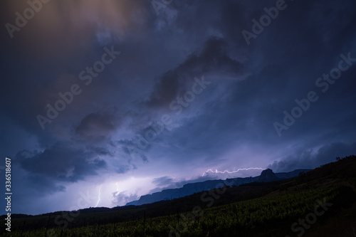 Night storm over the mountains in Crimea © Dmitriy D