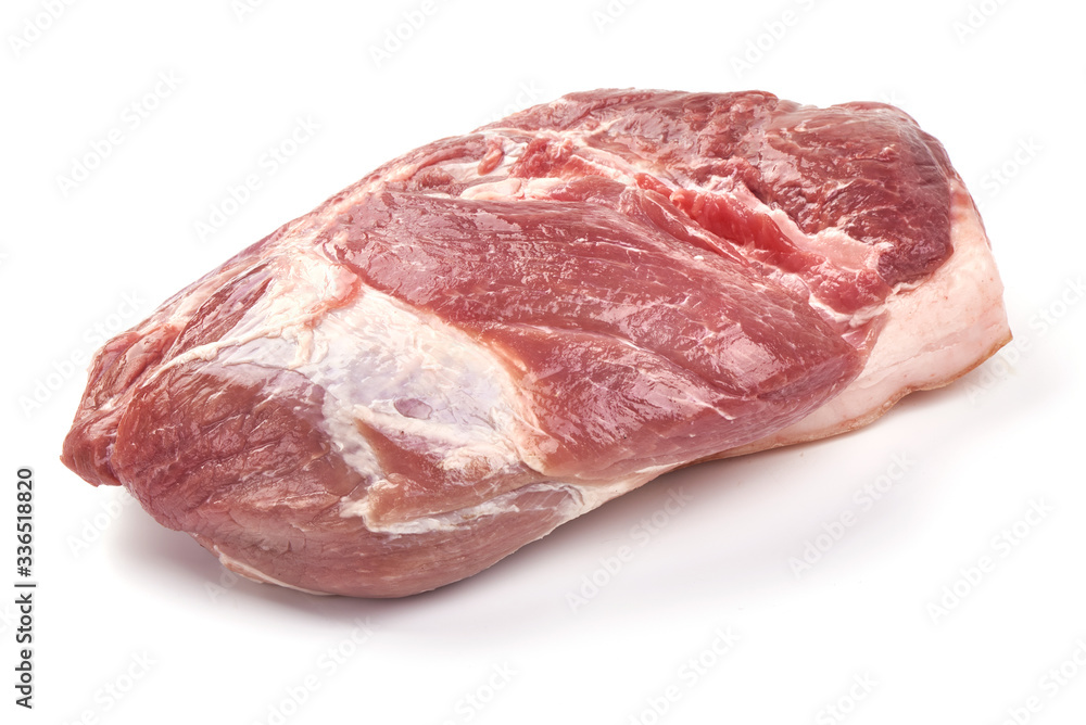 Raw meat, pork shoulder blade, isolated on white background Raw meat, pork shoulder blade, isolated on white background