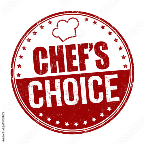 Chef's choice grunge rubber stamp