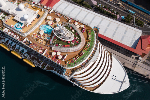 cruise ship aerial view