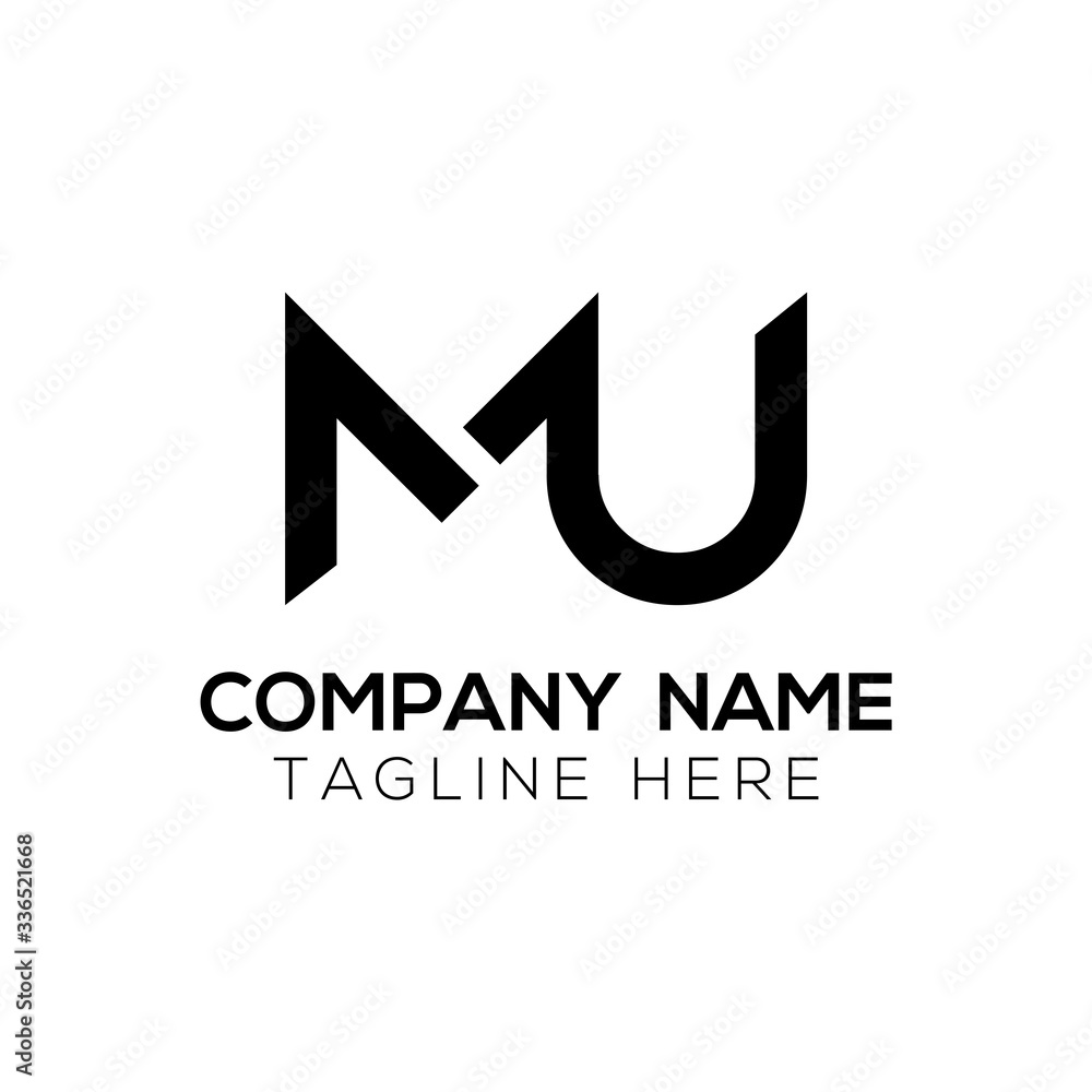 Initial MU letter Logo Design vector Template. Abstract Letter MU logo Design Initial MU letter Logo Design vector Template. Abstract Letter MU logo Design