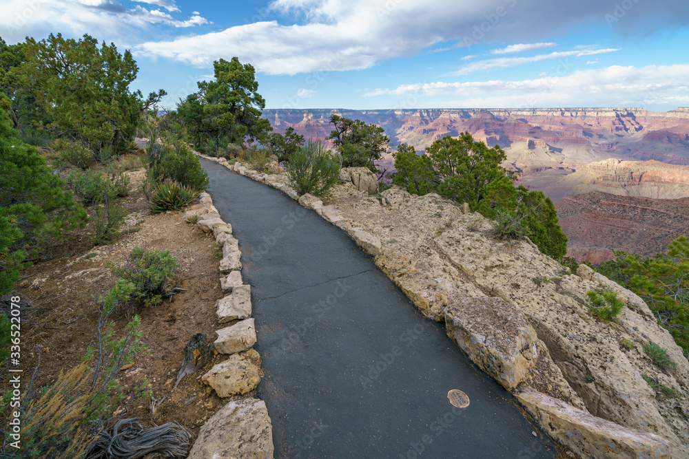 maricopa point on the rim trail at the south rim of grand canyon in arizona, usa maricopa point on the rim trail at the south rim of grand canyon in arizona, usa