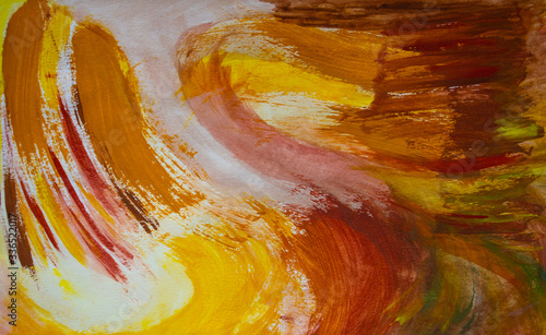 abstraction that resembles brush strokes, colors are bright, filled with life, autumn mood