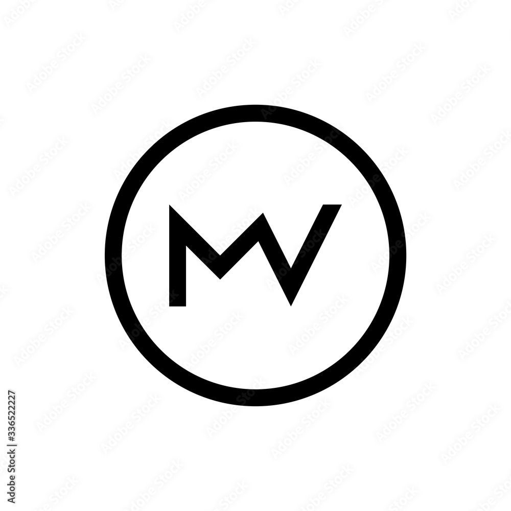Initial MV letter Logo Design vector Template. Abstract Letter MV logo Design Initial MV letter Logo Design vector Template. Abstract Letter MV logo Design