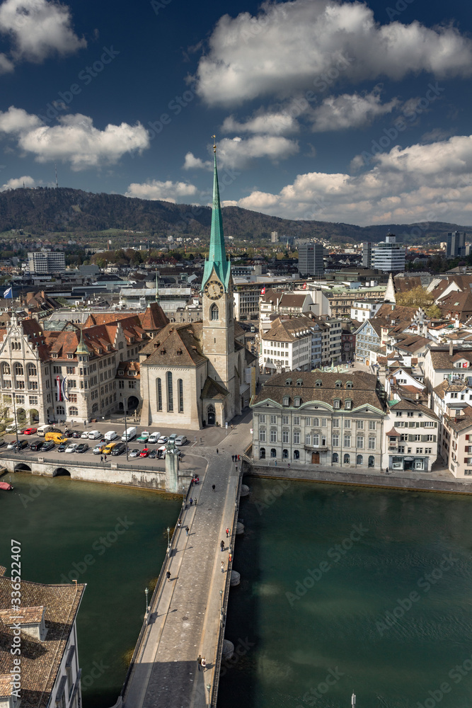 Fototapeta premium Zurich in Switzerland in early spring