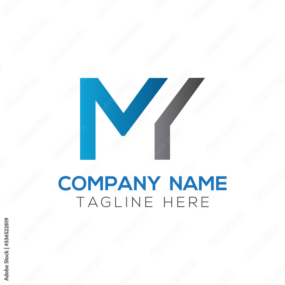 Initial MY letter Logo Design vector Template. Abstract Letter MY logo Design Initial MY letter Logo Design vector Template. Abstract Letter MY logo Design