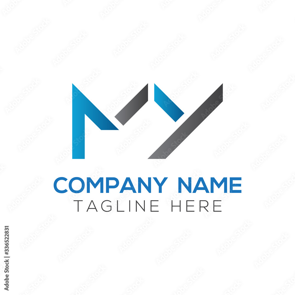 Initial MY letter Logo Design vector Template. Abstract Letter MY logo Design Initial MY letter Logo Design vector Template. Abstract Letter MY logo Design