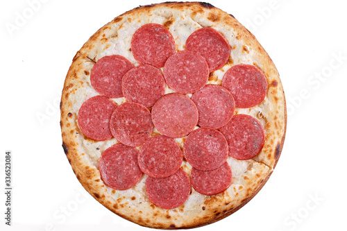 lassic pizza on a white background photo