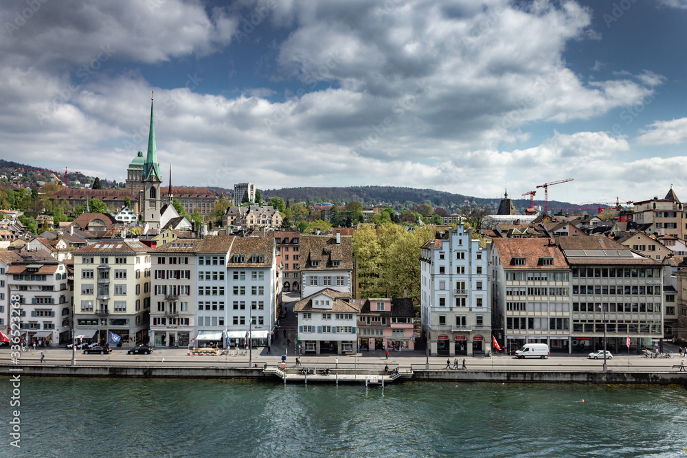 Zurich in Switzerland in early spring