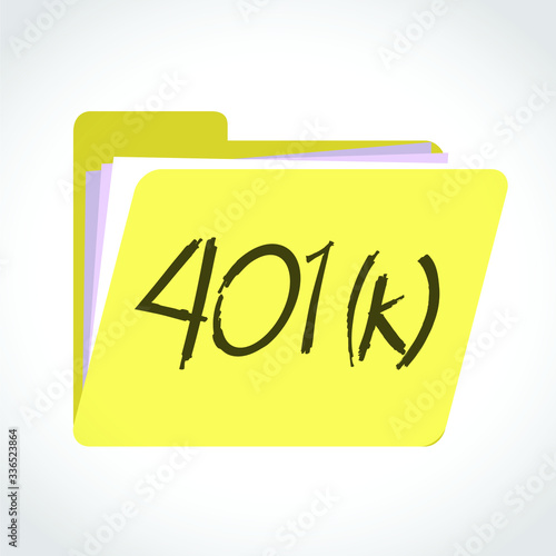 401 (k) manila folder with papers