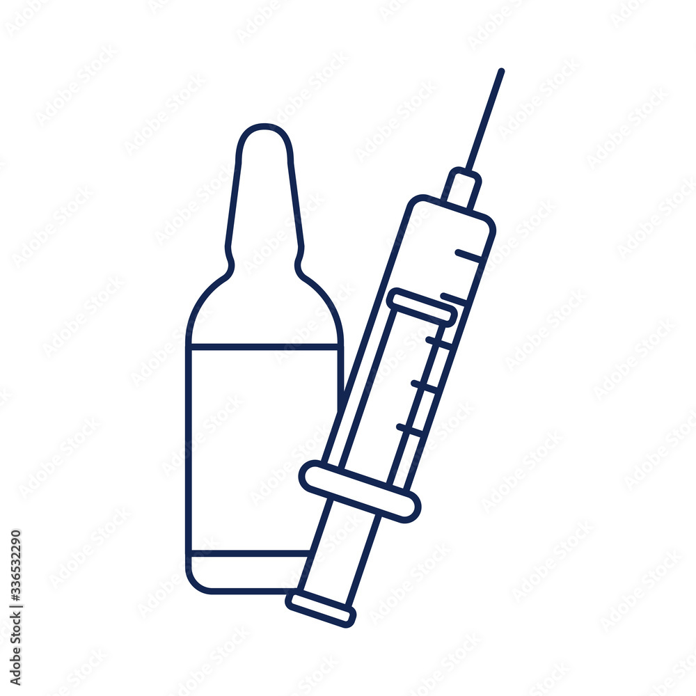 vaccination medical immunization, line style icon vaccination medical immunization, line style icon