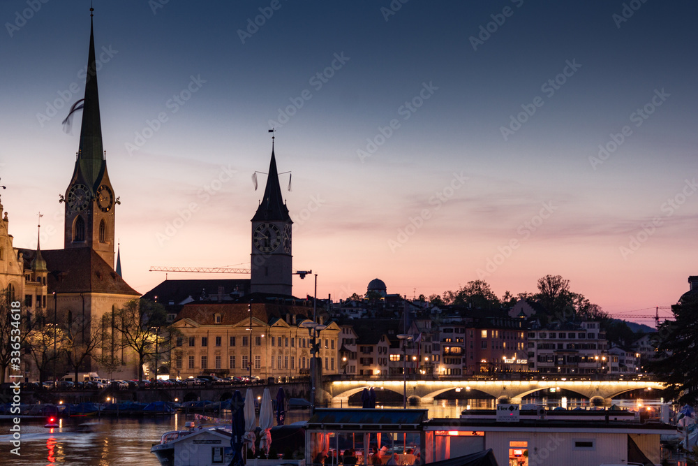 Zurich in Switzerland in early spring Zurich in Switzerland in early spring