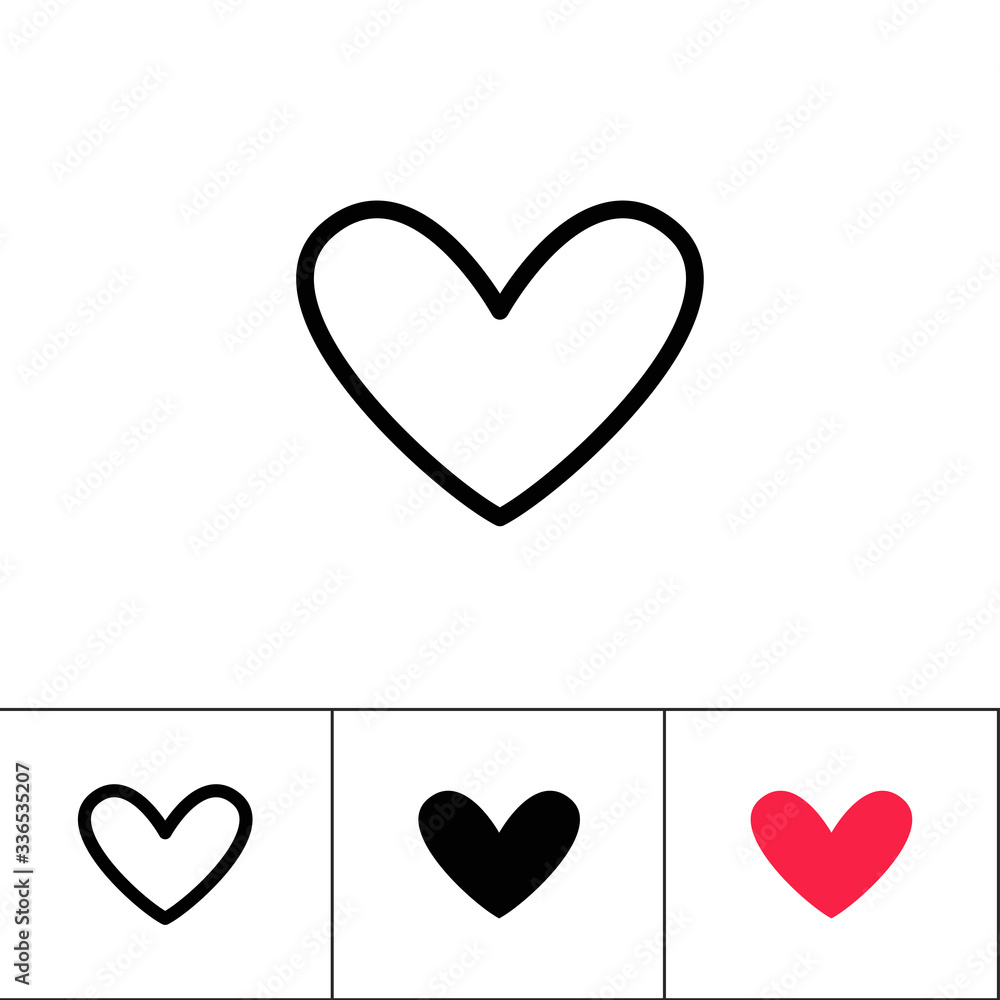 Heart vector icon, symbol of love and like. Heart vector icon, symbol of love and like.