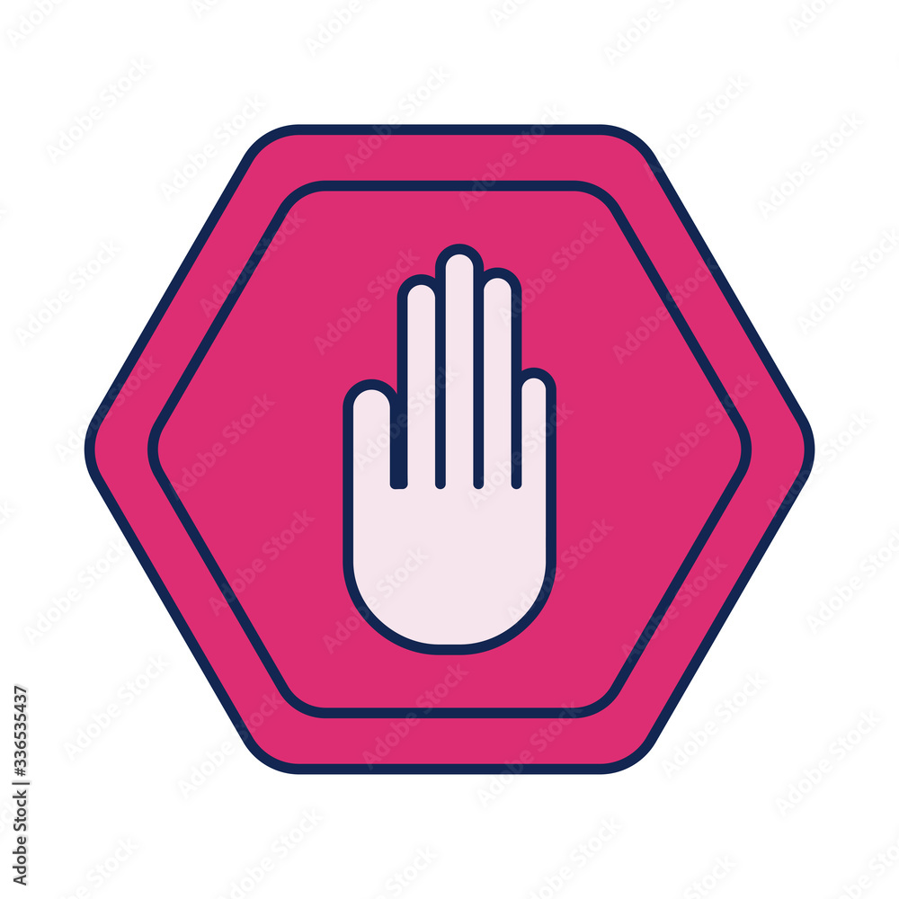 Obraz premium no handshake, line and fill style icon