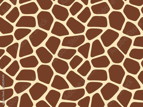 Giraffe seamless pattern skin print design. Wild animal hide artwork background. Vector illustration