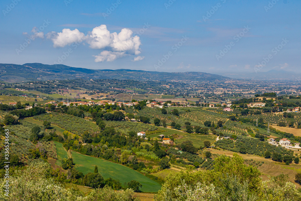Montefalco valley, Umbria, Italy. September 2019.