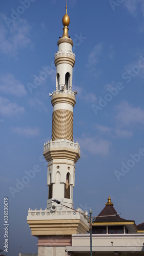 minaret mosque in the city of Temanggung, Central Java, Indonesia. close up