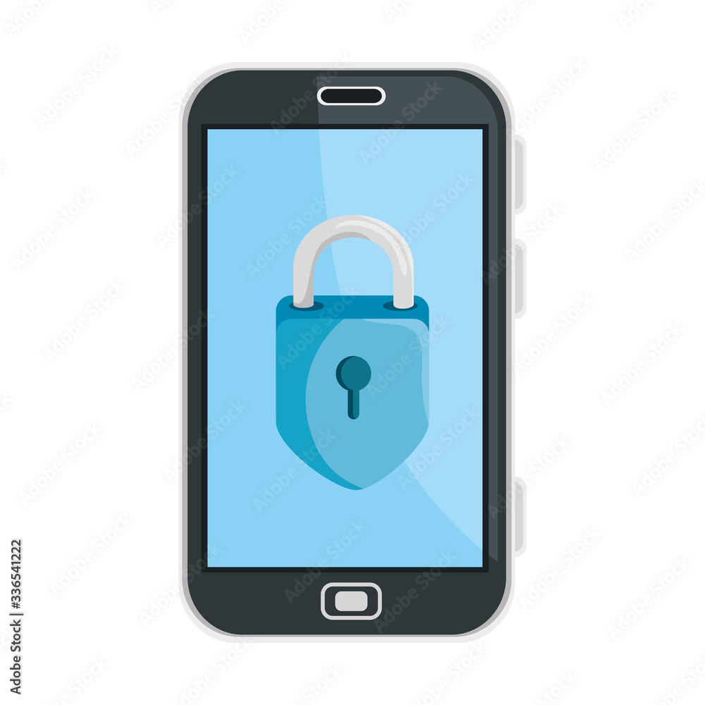 Smartphone and padlock design, Cellphone mobile digital phone technology communication and social media theme Vector illustration Smartphone and padlock design, Cellphone mobile digital phone technology communication and social media theme Vector illustration