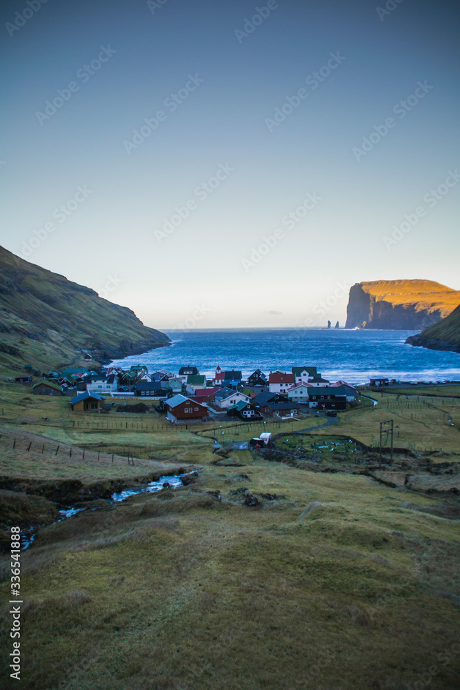 Fototapeta premium Tjornuvik village, Stroymoy Island Faroe Islands