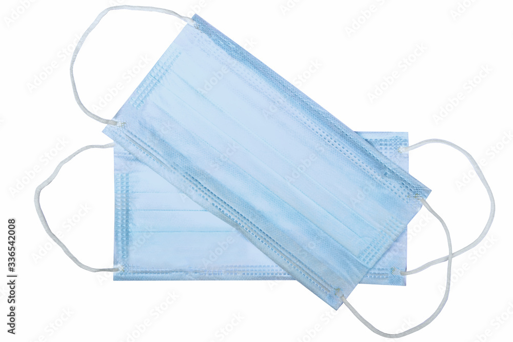 medical protective masks on a white background medical protective masks on a white background