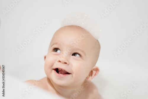 baby boy in the bath