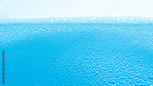Close up of beautiful curve and nice bubble of drinking water isolated background