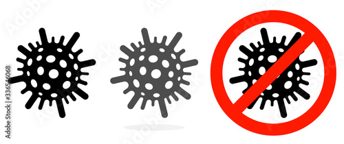 Set of virus molecule.