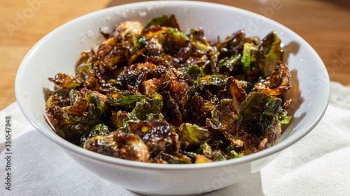 Fried brussel sprouts appetizer