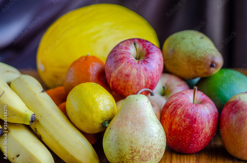 An assortment of fresh fruit on a table.