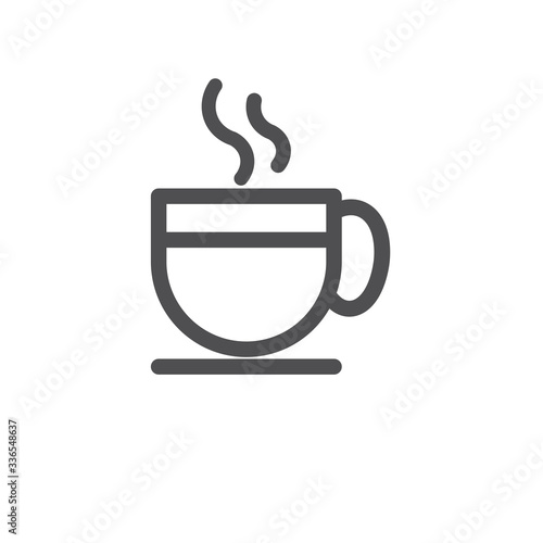 A cup of hot coffee