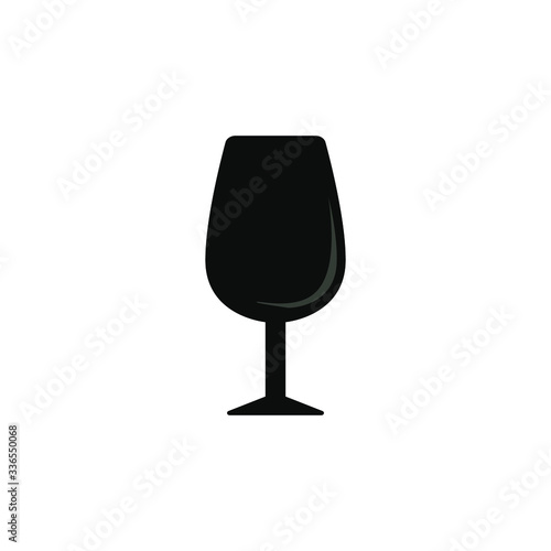 Glass of water flat design illustration