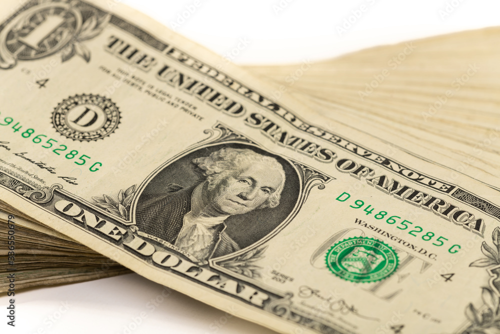 Stack of One Dollar Bills, Paper Money Stack of One Dollar Bills, Paper Money