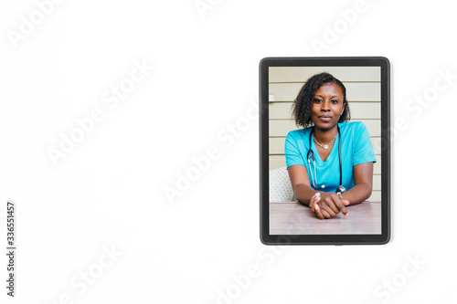 Healthcare Worker having Video Chat with Patients