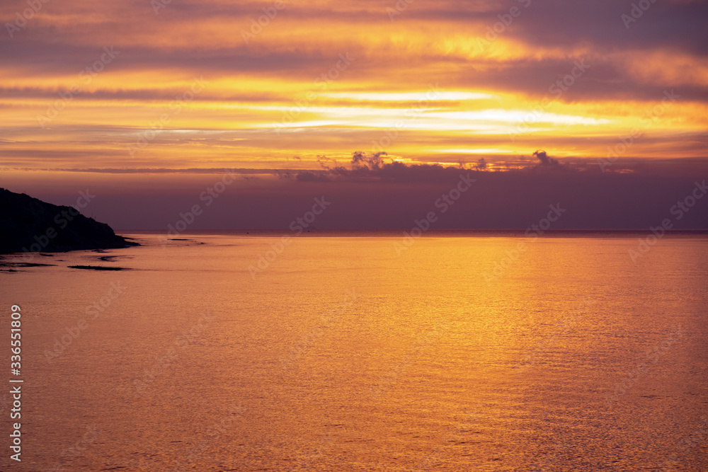 crossing the strait of Gibraltar in the morning