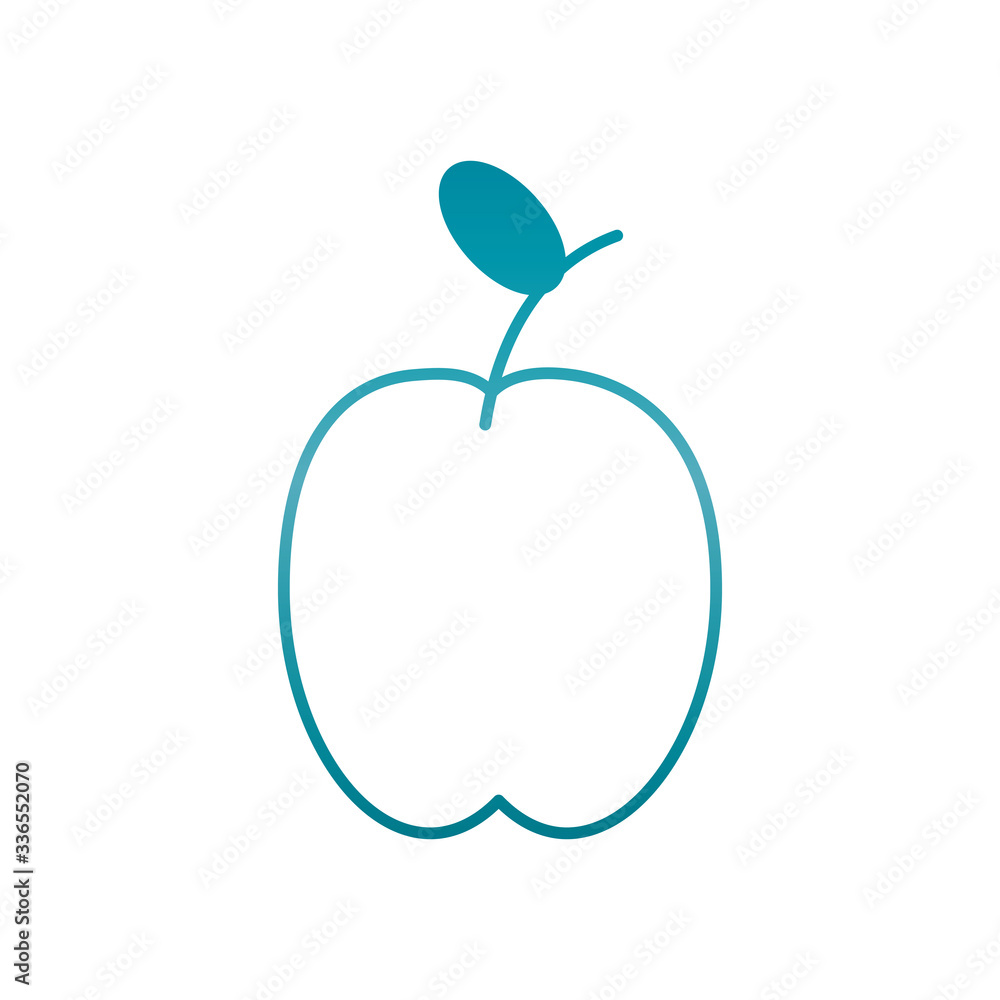 apple fruit icon, gradient style apple fruit icon, gradient style