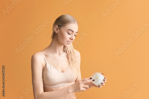 Beautiful young woman with ...