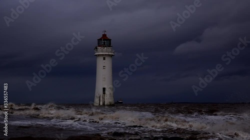 Wallpaper Mural Stormy skies and bad weather lighthouse Liverpool England UK 4K Torontodigital.ca