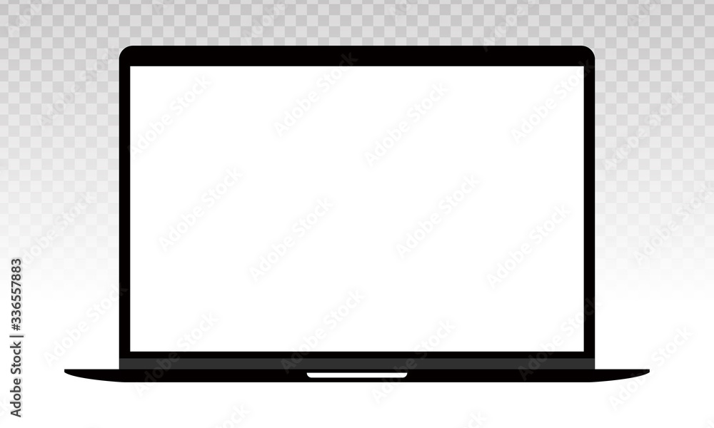Laptop or notebook computer vector flat icon on a transparent background. Laptop or notebook computer vector flat icon on a transparent background.