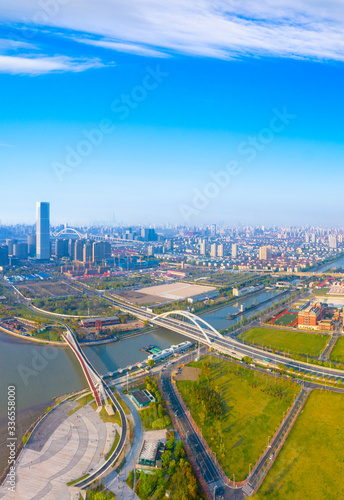 Cityscape of Pudong New District, Shanghai, China