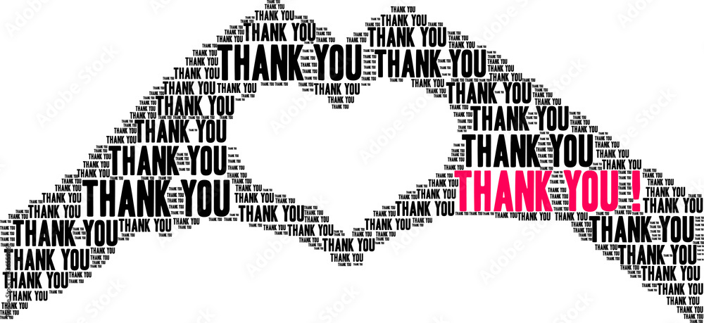 Thank You Word Cloud on a white background. Stock Vector | Adobe Stock