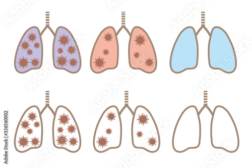 コロナウイルス・肺のアイコン
