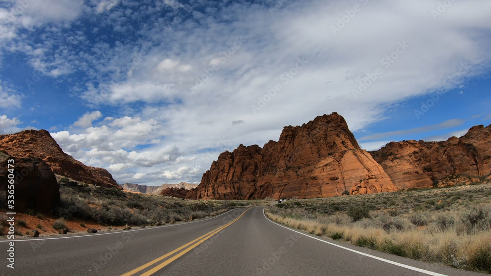 POV Drive at Snow Canyon in Utah - travel photography