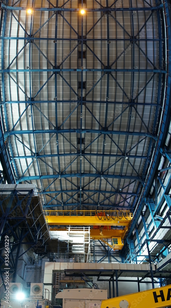 Steel structure roof in a factory