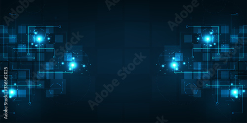 Vector abstract background technology in the concept of digital.